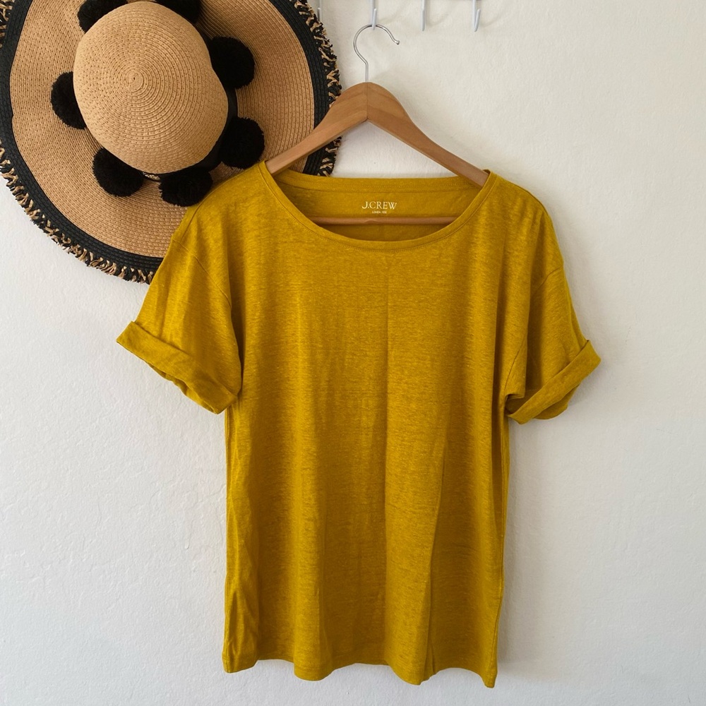 J. Crew Mustard Short Sleeve Tee